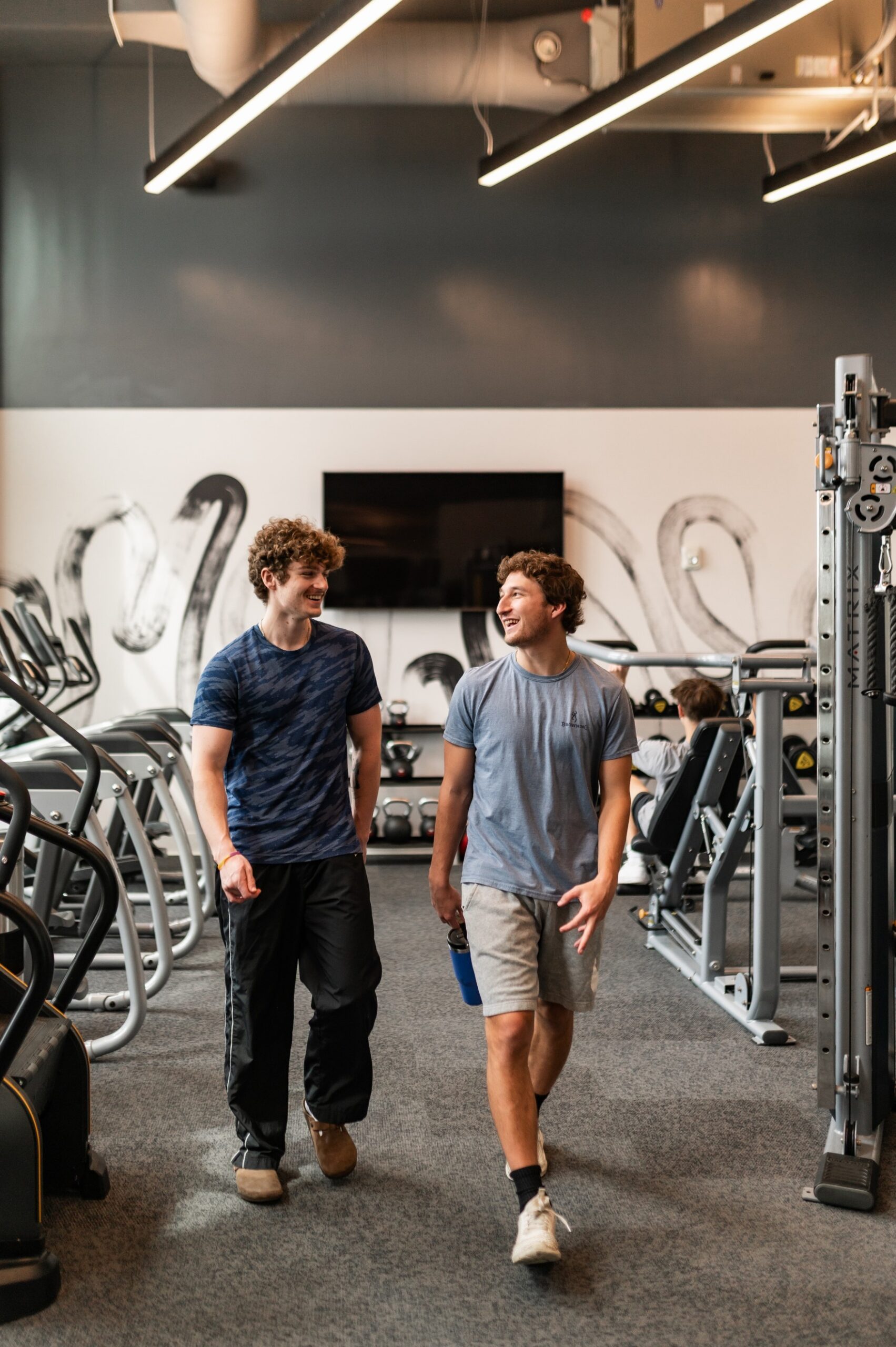 Two boys in the fitness center at Six11